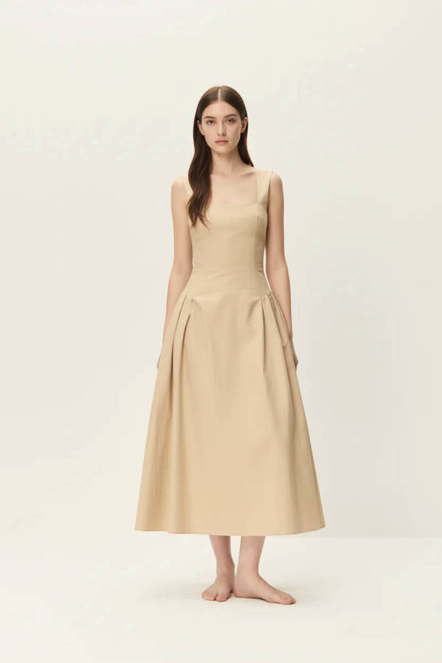 NEW ELODIE calista dress in camel - Picture 1 of 4